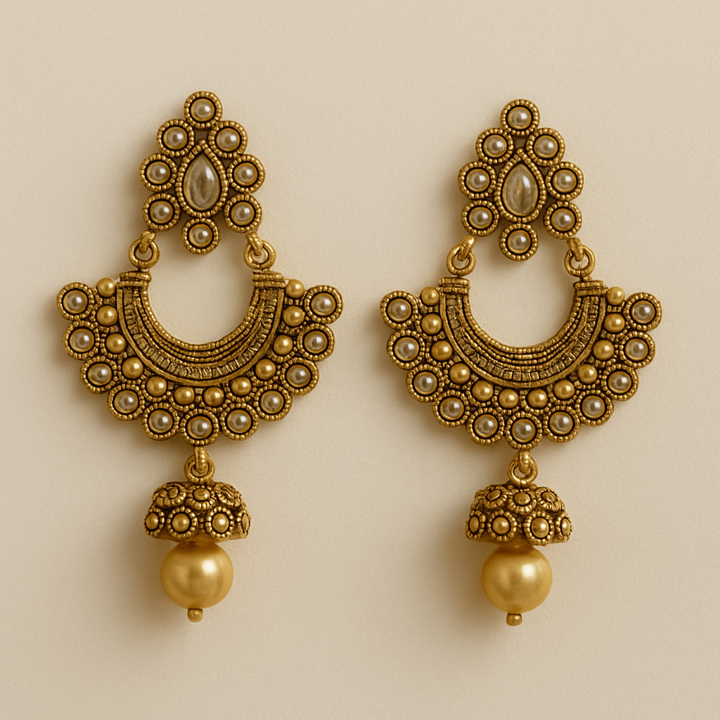 Antique gold jhumka