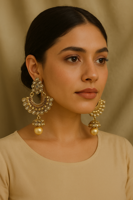 Antique gold jhumka